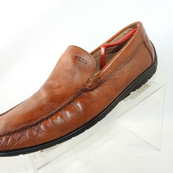 Ecco Size 12 M Brown Moc Toe Loafer Mens B6 C3 main image 6